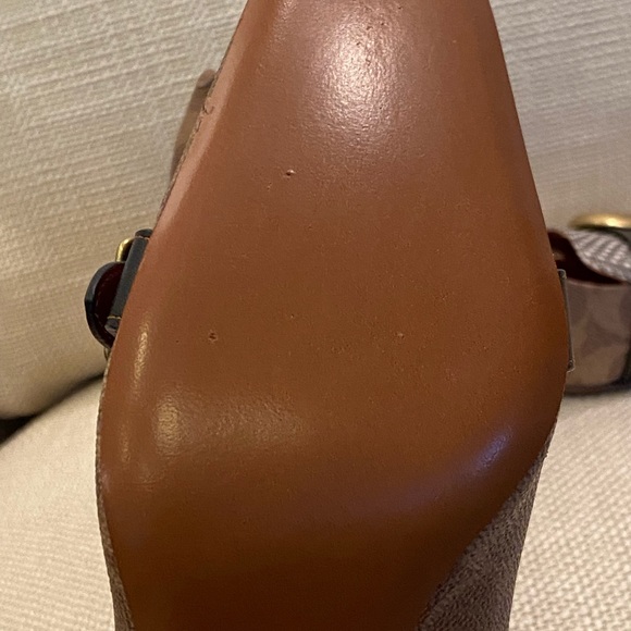 Coach Womens Jade Loafer w Block Heal / Mixed Media / Tan Natural Black / 7 /NWB - Picture 13 of 16